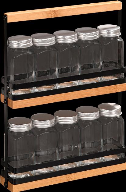 Actual product image Kesper Gewürzregal mit 10 leeren Gläsern