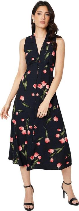 Immagine prodotto Dorothy Perkins Vestito Midi Floreale Pulsante Passante Corpetto Donna (34 D)