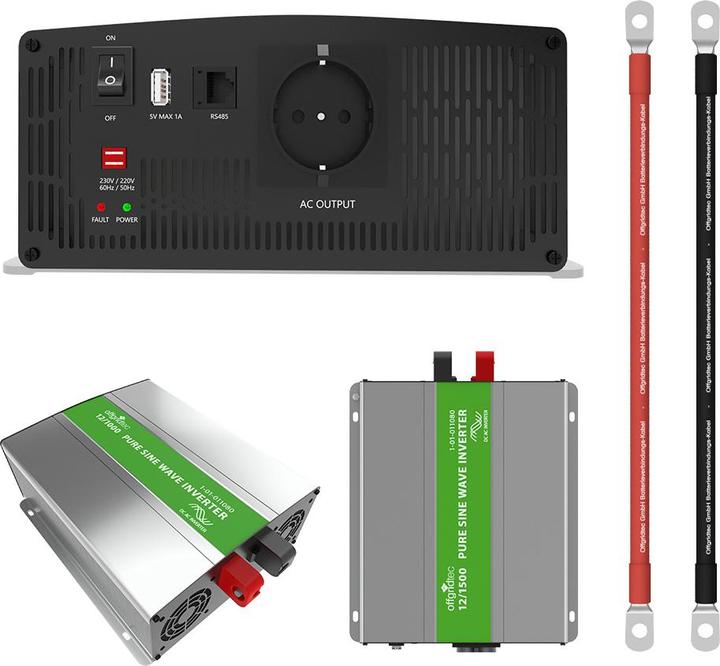 Immagine prodotto Offgridtec ® Sistema solare Autark XL-Master 310W - 1500W di potenza AC Batteria AGM 154Ah (300 W)
