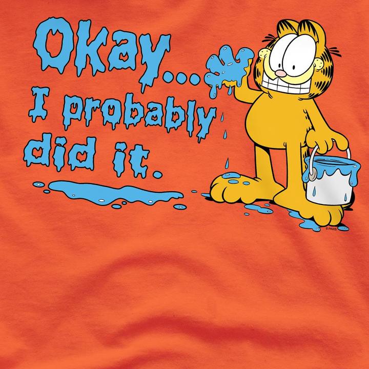 Actual product image Garfield Mens I Probably Did It T-Shirt (L)