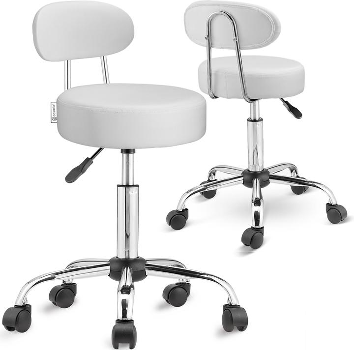 2er Set weiss mit Rückenlehne