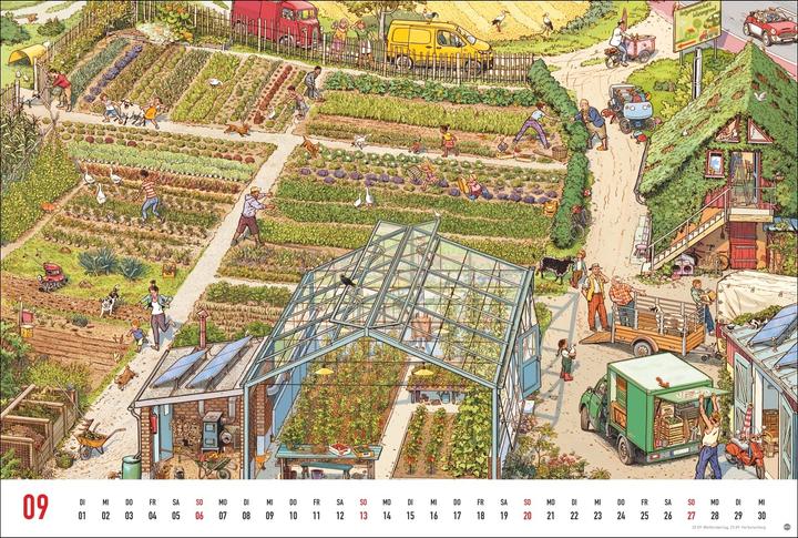 Produktbild Göbel & Knorr Wimmelbilder Edition Kalender 2026 (58 x 39 cm, Deutsch)
