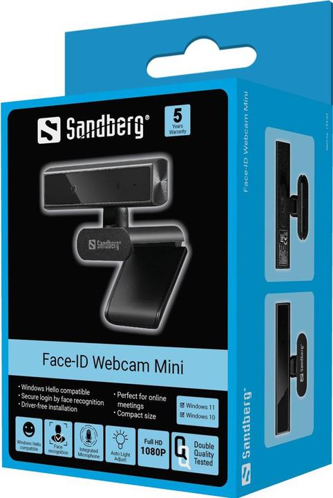 Image du produit Sandberg Mini webcam Face-ID (2 Mpx)