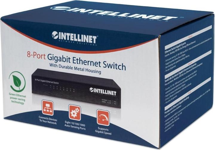 Actual product image Intellinet 8 Port Gigabit Ethernet Switch (8 Ports)