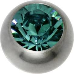 Produktbild Bijouteria 1.2mm Titan Piercingteil (Kristall, Titan)