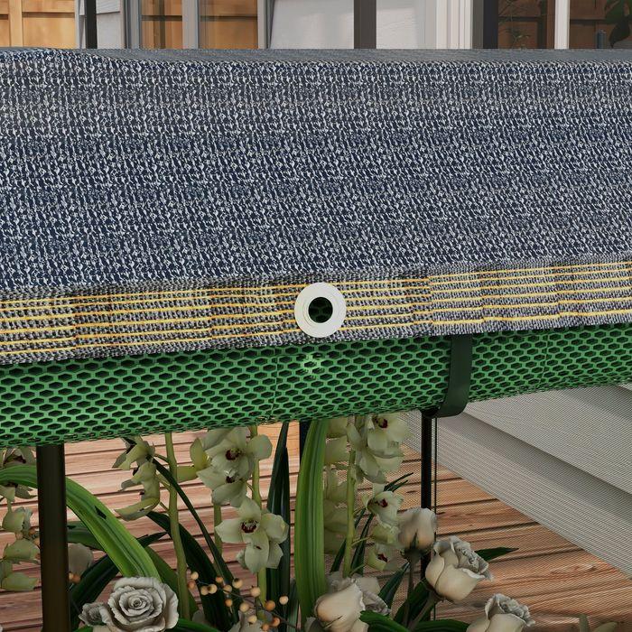 Image du produit Swisshandel24 Hochbeet Stahl, Pflanzkasten, Blumenkasten mit Vogelschutznetz, Sonnenschutz, Gartenbeet für Balkon