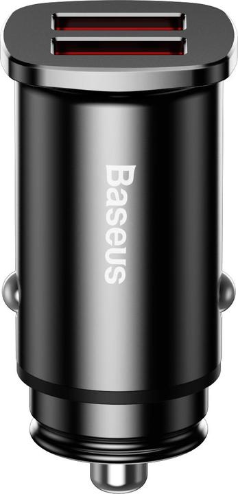 Image du produit Baseus Square metal A+A 30W Dual QC3.0 Quick Car Charger Noir