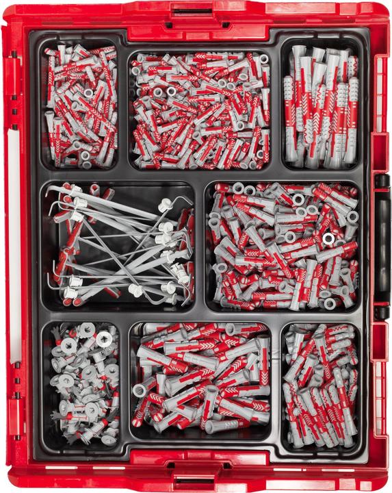 Produktbild Fischer Duo-Line Dübel-Set in robuster und stabelbarer L-Boxx, Inhalt 833 Dübel (833 Stk.)