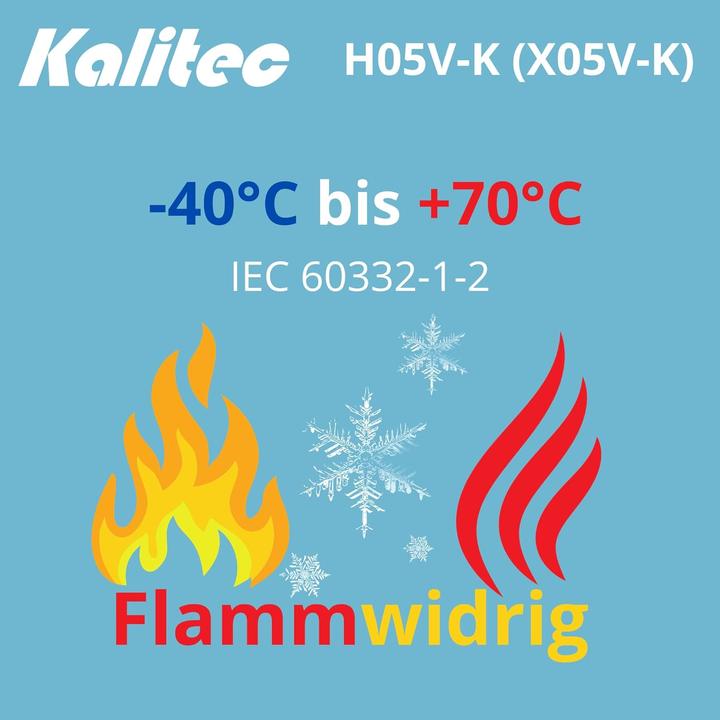 Immagine prodotto Kalitec 10 Meter H05V-K (X05V-K) 1 mm² transparent Verdrahtungsleitung I Aderleitung flexibel PVC Ei (10 m)