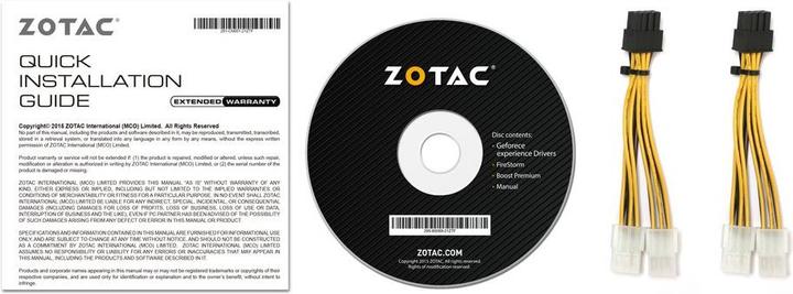 Actual product image Zotac GeForce GTX 1080 AMP Edition (8 GB)