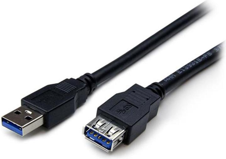 StarTech 2m USB 3.0 extension cable - USB 3 type A to A 2 meter cable extension - male/female - black (2 m, USB 3.2 Gen 1)