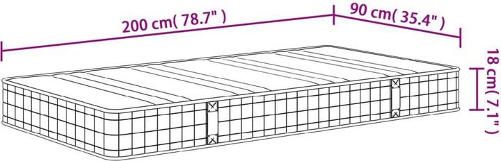 Immagine prodotto VidaXL Jerry (90 x 200 cm, Nucleo della molla)