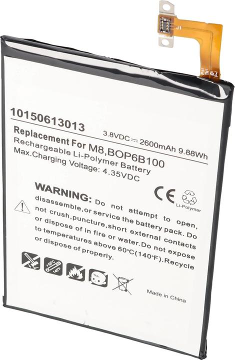 Image du produit AccuCell Akku HTC One M8, 35H00214-00M, 35H00214-01M, B0P6B100, BOP6B100, M8S