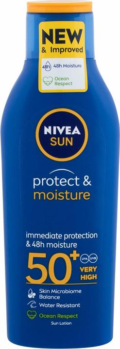 NIVEA Sun Protect & Moisture (Sonnenmilch, SPF 50, 200 ml, 300 g)