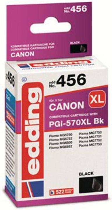 Edding Ink cartridge Canon PGI-570XL EDD-456 approx. 520 pages black 25ml (FC)