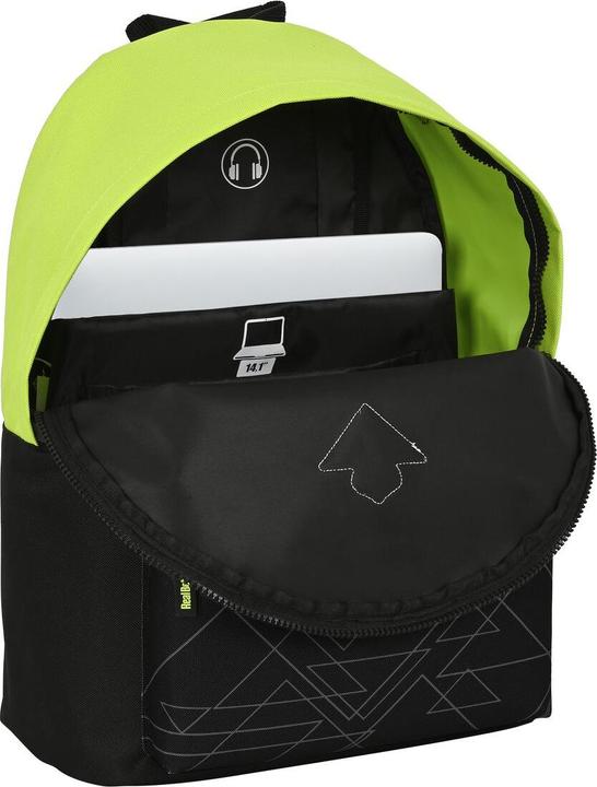 Produktbild Real Betis Balompié Schulrucksack 31 x 41 x 16 cm Schwarz Neongrün
