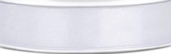 Image du produit Partydeco Satinband 1.2 cm x 25 m, Weiss (Ruban, 1 x)