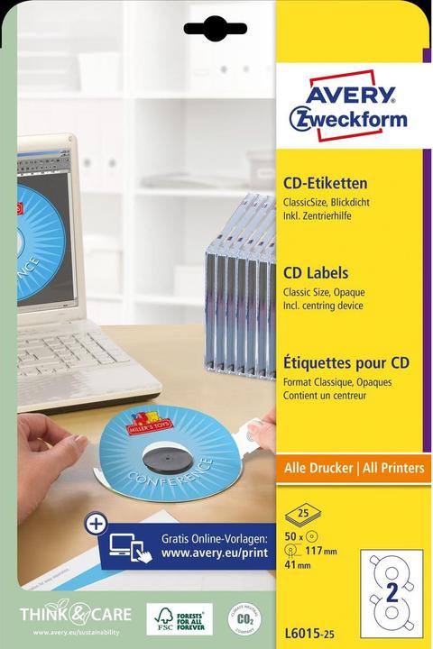 Produktbild Avery CD-Etiketten
