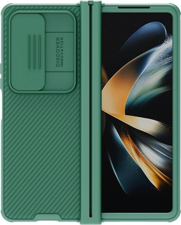 Actual product image Nillkin CamShield Pro Case (Simple) for Samsung Galaxy Z Flat 4 Cover with Dark Green Camera Cover (Samsung Galaxy Z Fold4)