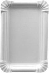 Actual product image Papstar Paper plates "pure" square, 100 x 160 mm, white, 25pcs. (25 x)