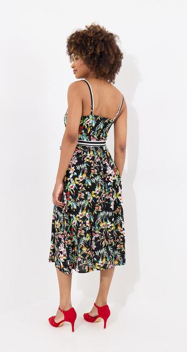 Produktbild Joe Browns Tropical Print Tie Waist Contrast Strap Knee-Length Dress (14)