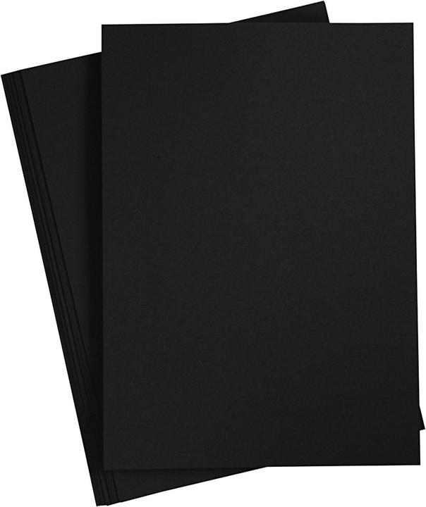 Actual product image Creativ Company Gekleurd cardboard Koolzwart, A4, 20 vel (180 g/m², 20 x)