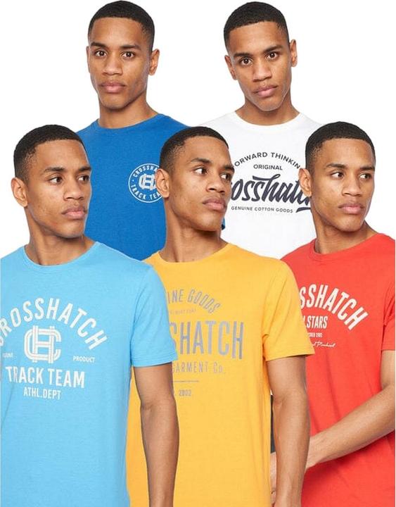 Actual product image Crosshatch Mens Weymouth T-Shirt (Pack of 5) (XL)