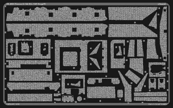 Actual product image Eduard SD.KFZ. 163 Assault gun IV Zimmerit photo etching set