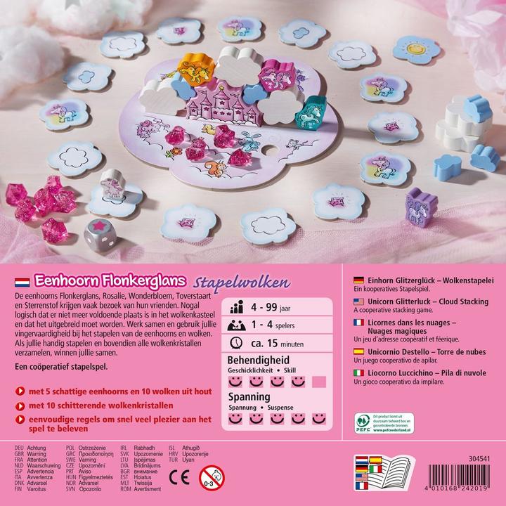 Actual product image Haba Unicorn Glitter Glow (German, French, Italian, Spanish, Dutch)