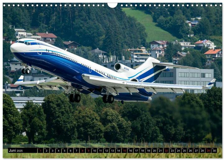 Actual product image :aeroplane calendar (wall calendar (A3, German)