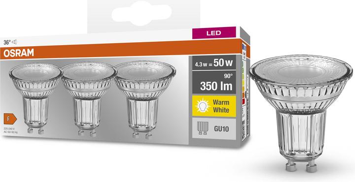 Produktbild Osram Led Base Par16 (GU10, 4.30 W, 350 lm, 3 x, F)