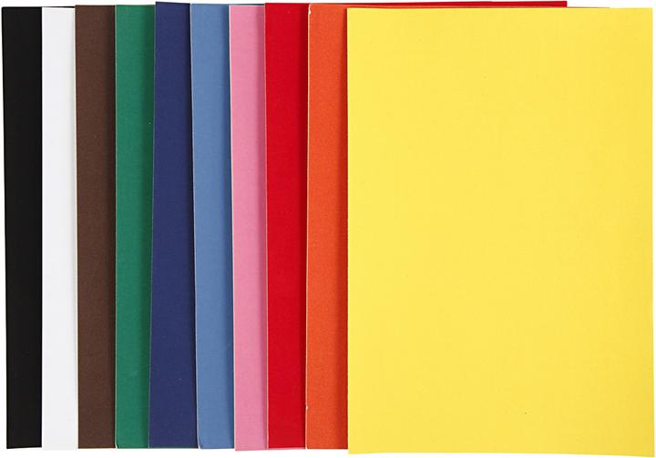 Produktbild Creativ Company Velour Papier Kleur A4, 10 Vellen (140 g/m², 10 x)