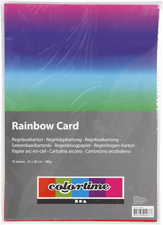 Image du produit Creativ Company Papier Regenboog A4 180gr, 10 feuilles (180 g/m², 10 x)