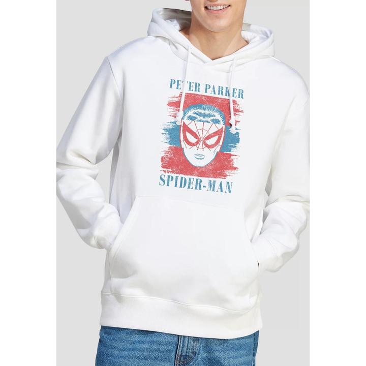 Actual product image Spiderman Mens Peter Parker Striped Hoodie (XXL)