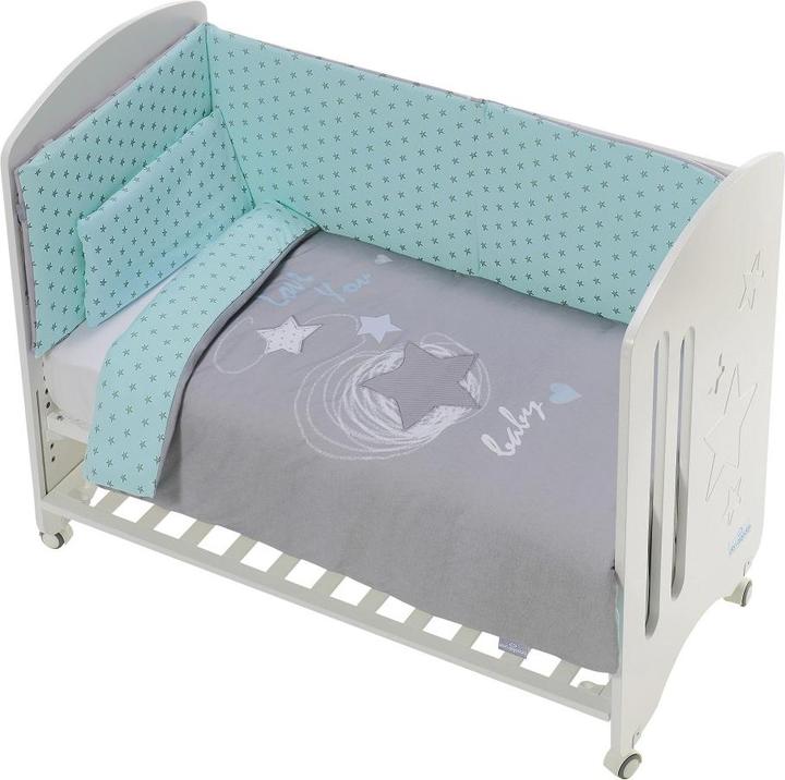 Immagine prodotto Don Algodon SET 3 PEZZI. PER LETTINO 60X120: PIUMONE+NIDO+CUSCINO - JERSEY DI COTONE - VERDE (60 x 120 cm)