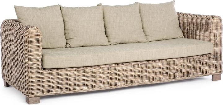 Produktbild Bizzotto Gartensofa Rattan mit Kissen Fortaleza (3-Sitzer)