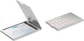 Produktbild Durable Visitenkartenetui Business Card Box Chrome (95 x 58 mm)