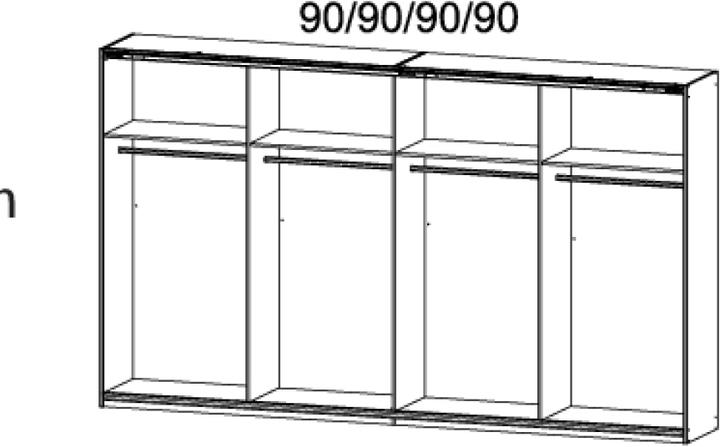 Actual product image Rauch Syncrono (360 x 62 x 230 cm)