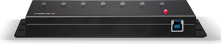 Actual product image Lindy USB 3.0 industrial hub 7 port, mettall housing (USB-B, 7 Ports)