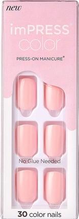 Actual product image KISS Self-adhesive nails imPRESS Colour Pick Me Pink 30 pcs (L) (Pink)