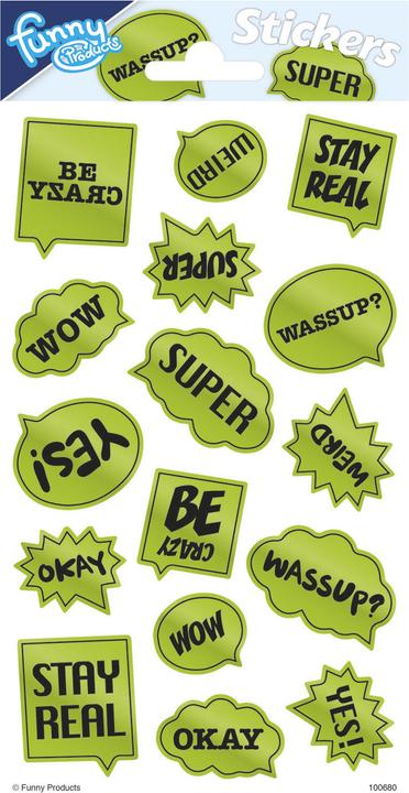 Produktbild Totum Sticker Sheet Reflective - Sprechblasen