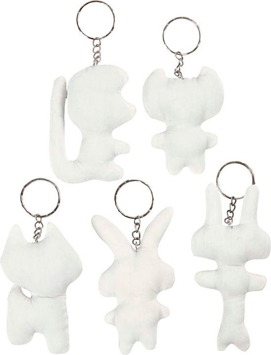 Actual product image Creativ Company Stoffen Dieren Sleutelhanger, 5st.