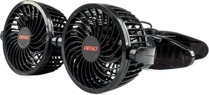 Amio Ventilateur de voiture avec clip 2x4" 12V