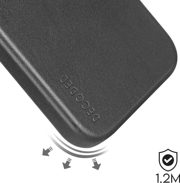 Actual product image Decoded Leather Backcover for iPhone 15 Plus Black (Apple iPhone 15 Plus)