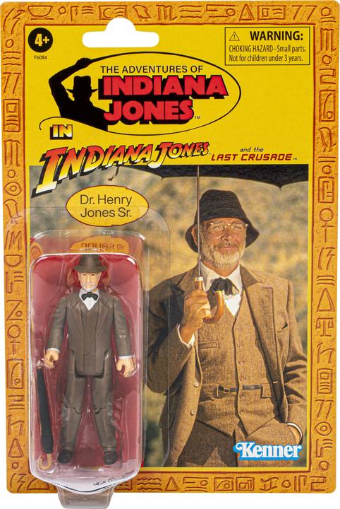 Actual product image Hasbro Indiana Jones Retro Collection figurine Dr. Henry Jones Sr. (La Dernière Croisade) 10 cm
