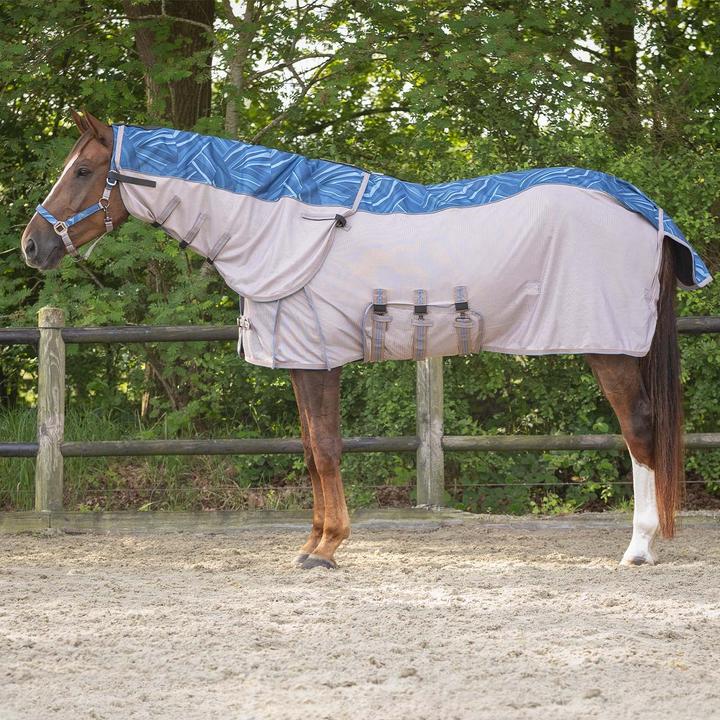 Qhp Fliegenabwehr-Shirt mit Hals für Pferde