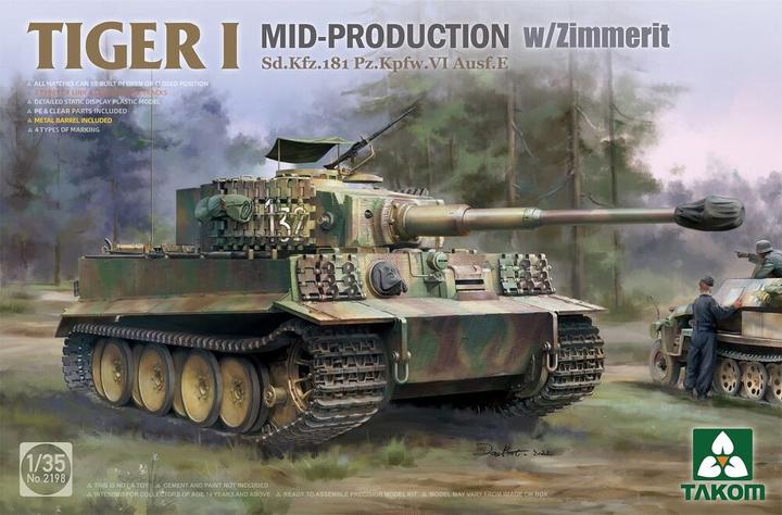 Image du produit Takom Tiger I Mid-Production w/Zimmerit Sd.Kfz.181 Pz.Kpfw.VI Ausf.E