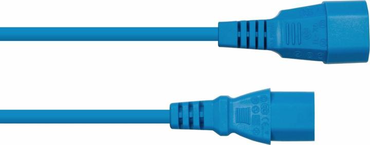 Actual product image Kabelmeister IEC appliance extension IEC appliance plug C14 to IEC appliance socket C13, blue, 1.00mm² (5 m, C14)