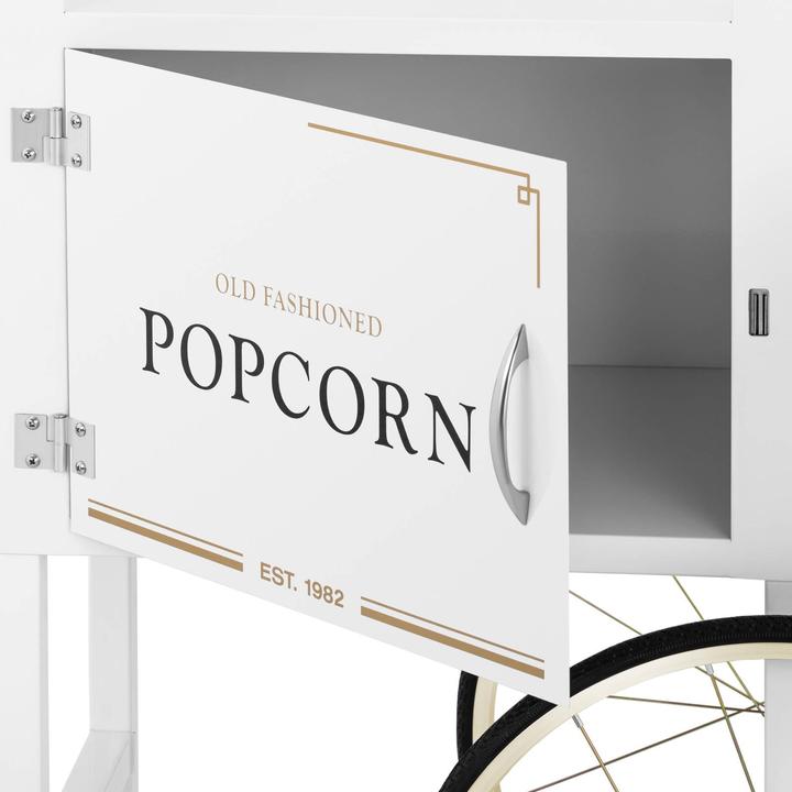 Actual product image Royal Catering Popcorn Machine Trolley - white & gold