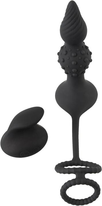 Actual product image Rebel RC Butt Plug with Cock & Ball Rings